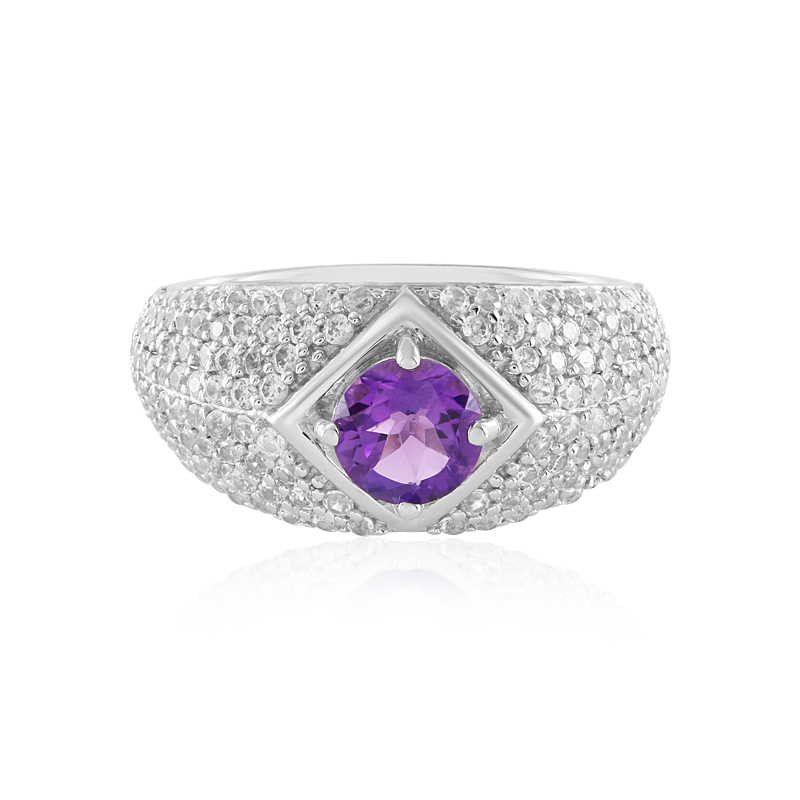 Sibirischer Amethyst-Silberring (de Melo Essence)