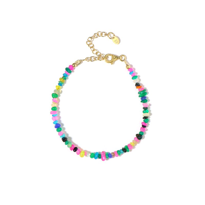 Äthiopischer Opal-Silberarmband