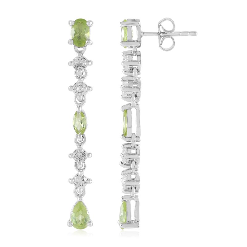 Peridot-Silberohrringe