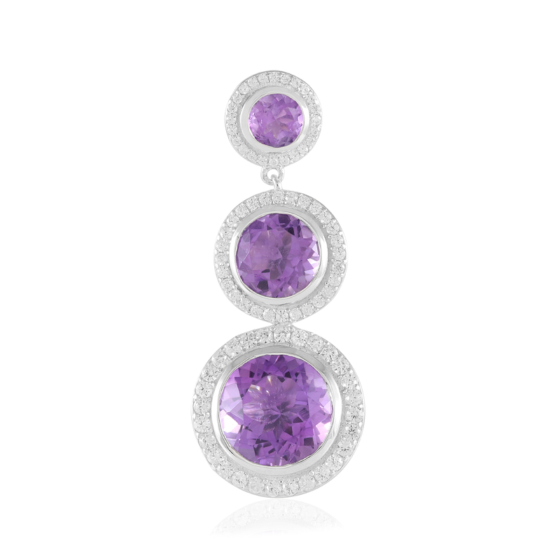 Uruguay-Amethyst-Silberanhänger (de Melo Essence)