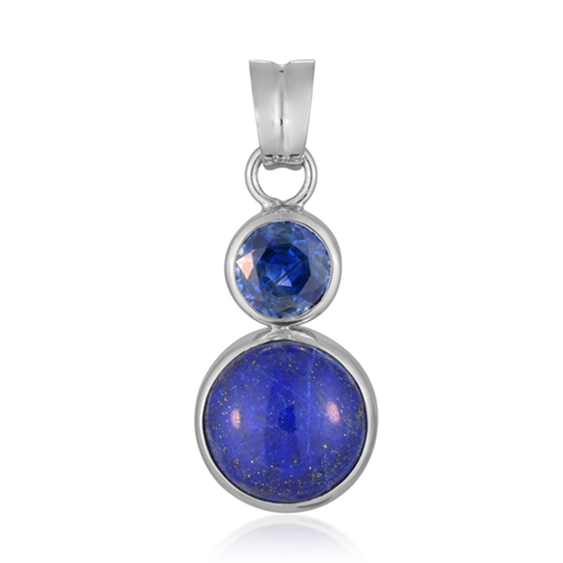 Lapislazuli-Silberanhänger (Bali Barong)