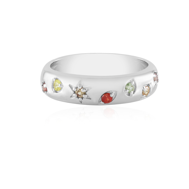 Saphir-Silberring