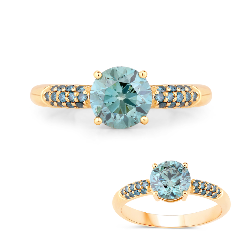 Himmelblauer I2 Brillant-Goldring (SUHANA) Unkategorisiert online kaufen
