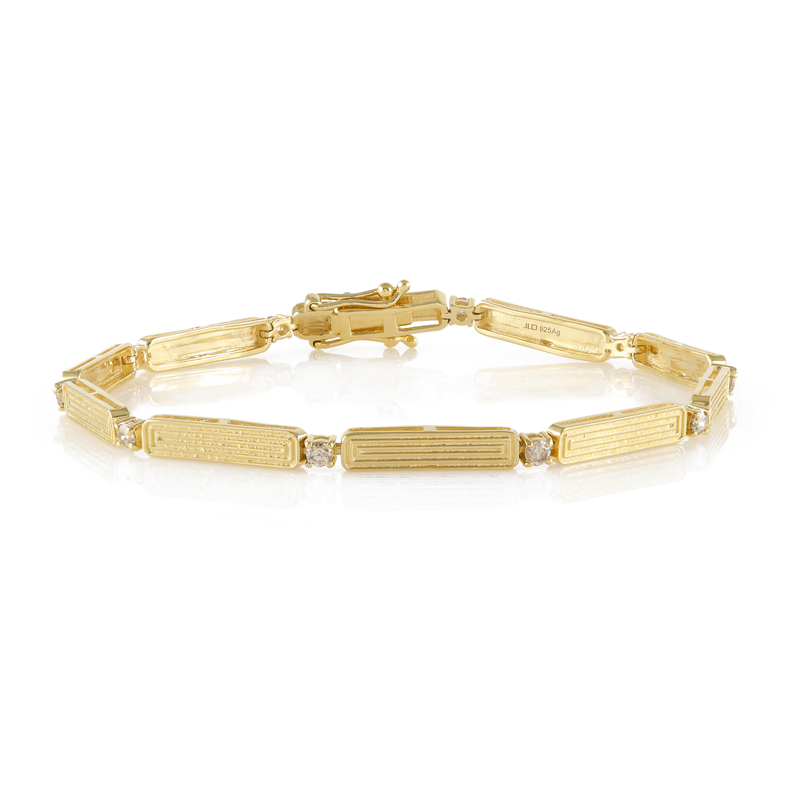 I2 Schokoladen-Brillant-Silberarmband Unkategorisiert Produktbild