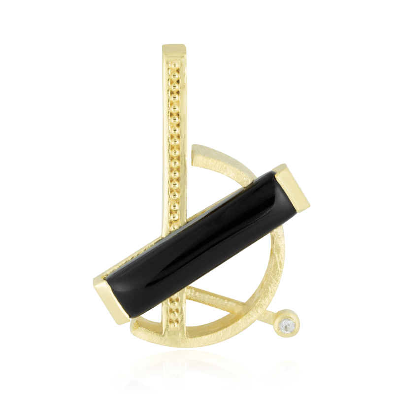 Schwarzer Onyx-Silberanhänger (MONOSONO COLLECTION) Unkategorisiert online kaufen