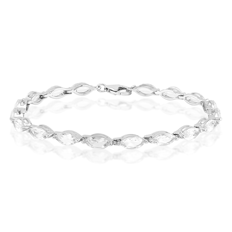 Weißer Topas-Silberarmband Unkategorisiert online kaufen