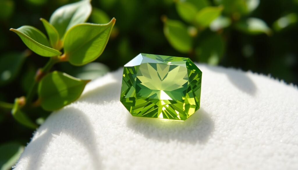 Peridot grüner Edelstein