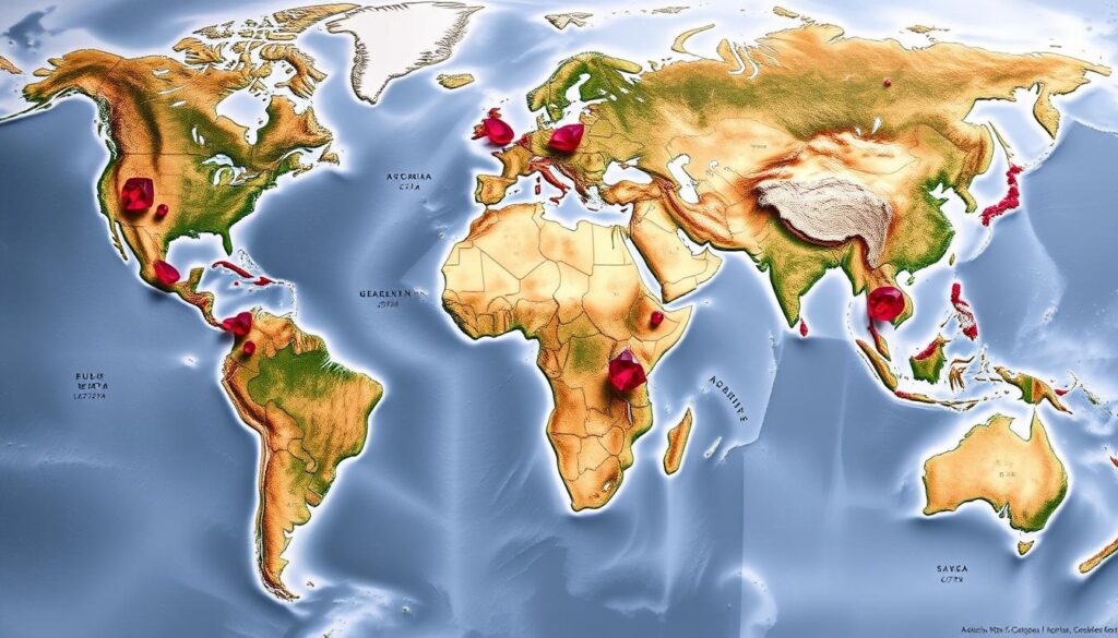Rubin und Granat Fundorte weltweit