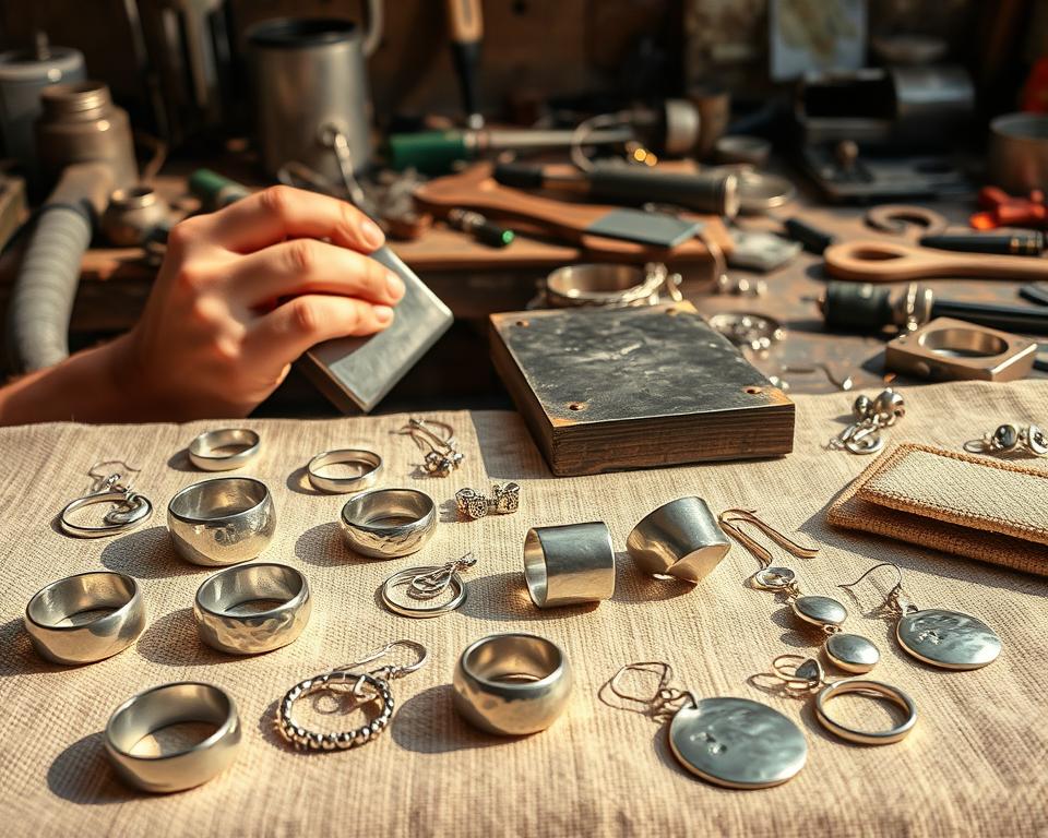 Handgefertigte Silberschmuck Techniken