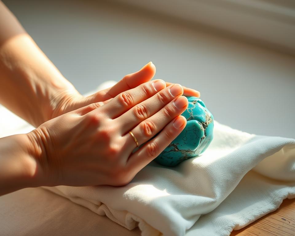 Türkis Reinigung und Pflege